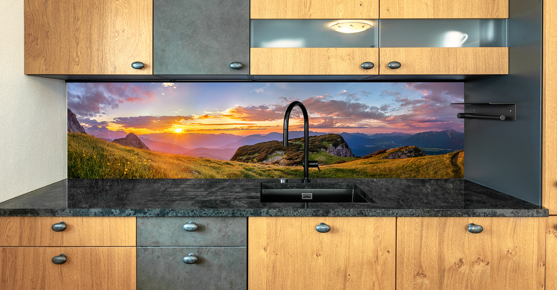 Küchenrückwand mit Fotomotiv - Resistent gegen Fettspritzer - AluDibond matt foliert