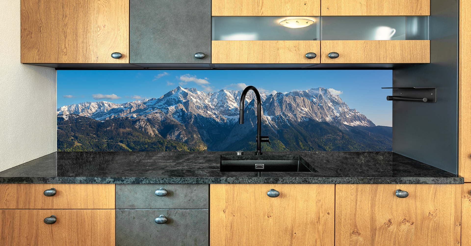 Motiv für eine Küchenrückwand - Zugspitze Höllental Alpspitze
