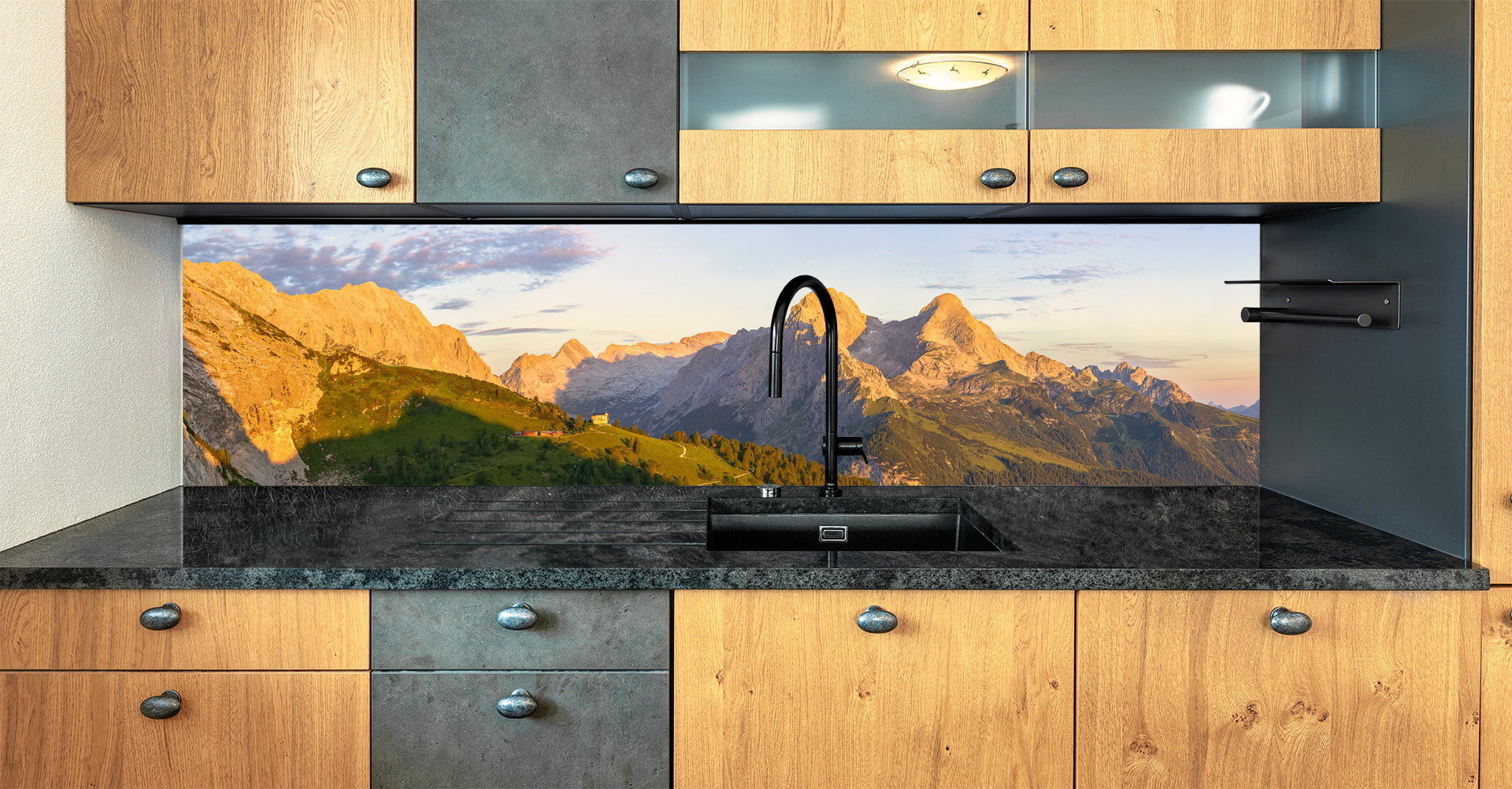 Motiv für eine Küchenrückwand - Schachen - Wettersteingebirge Goldenes Licht