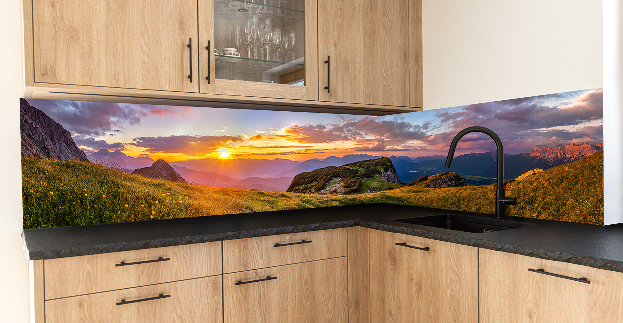 Motiv für eine Küchenrückwand - Gamsanger - Blick vom Wetterstein