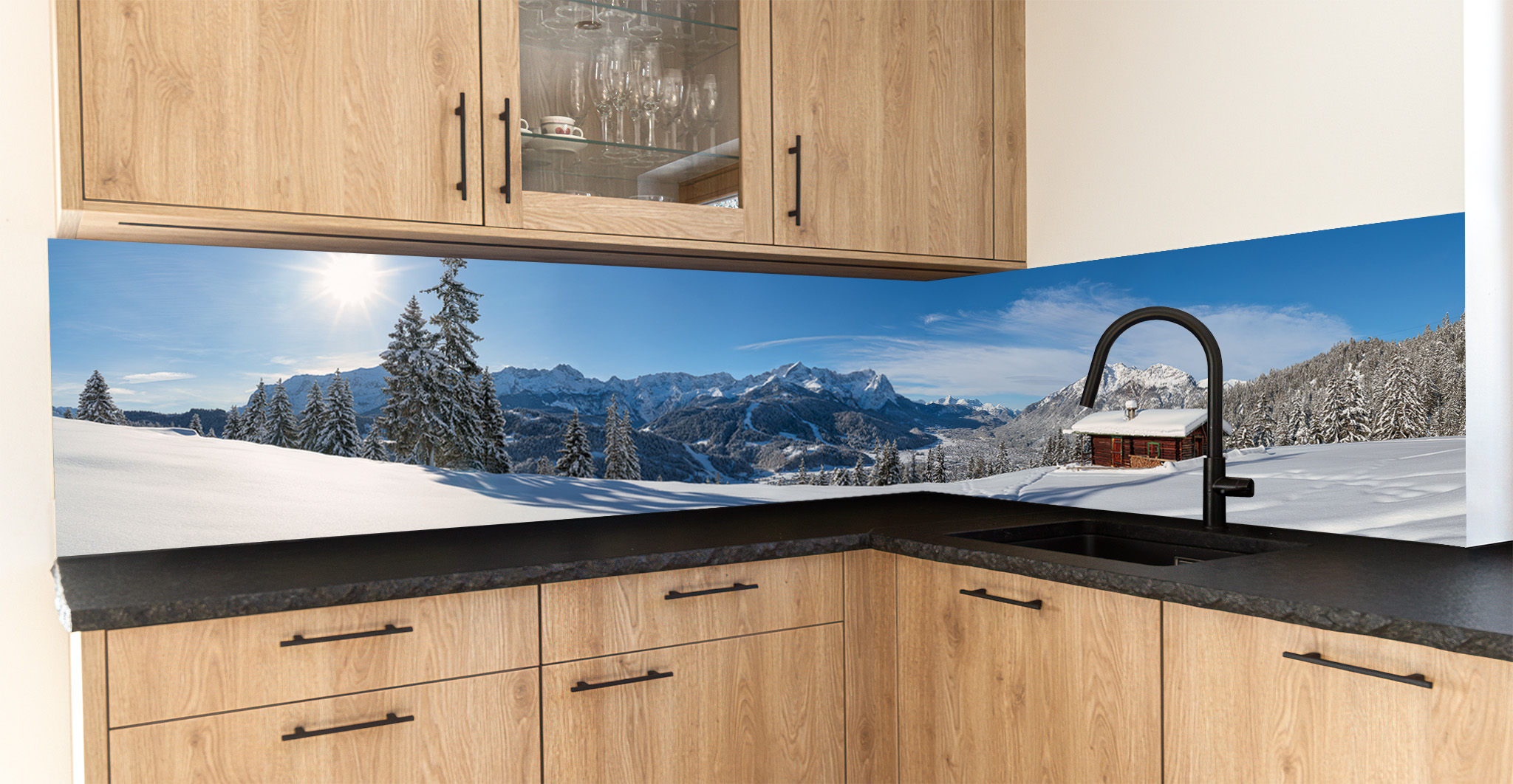 Motiv für eine Küchenrückwand - Winterlandschaft in Garmisch-Partenkirchen