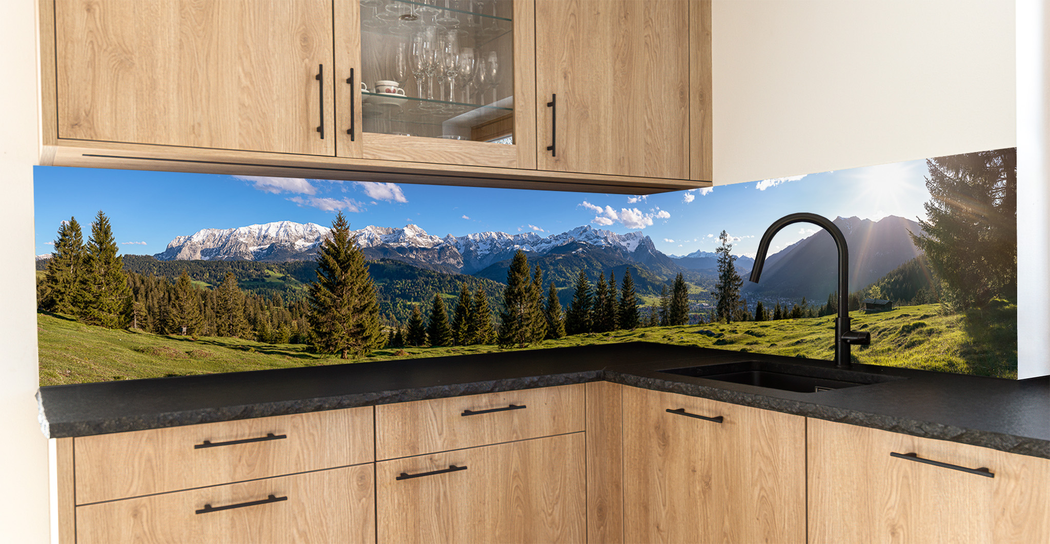 Motiv für eine Küchenrückwand - Bergwald - Garmisch-Partenkirchen