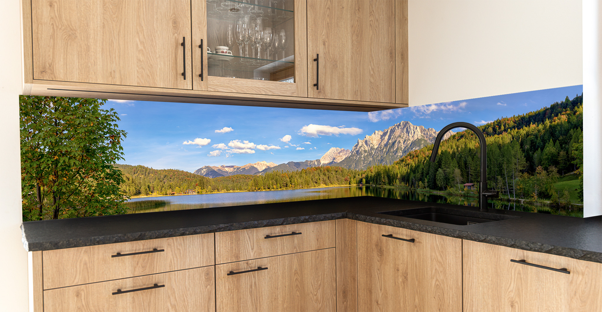 Motiv für eine Küchenrückwand - Lautersee - bayerische Alpen