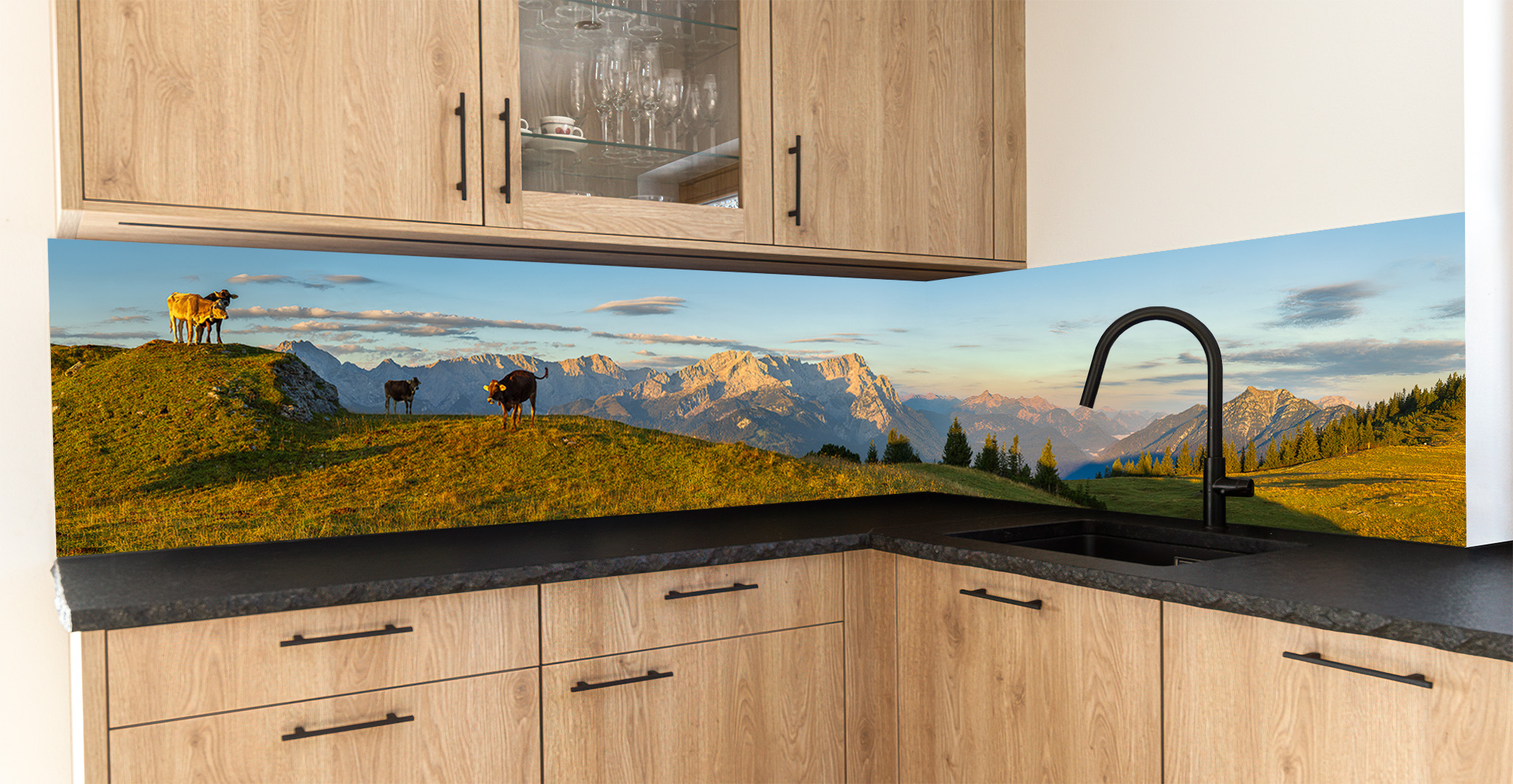 Motiv für eine Küchenrückwand - Panorama Wank-Wetterstein
