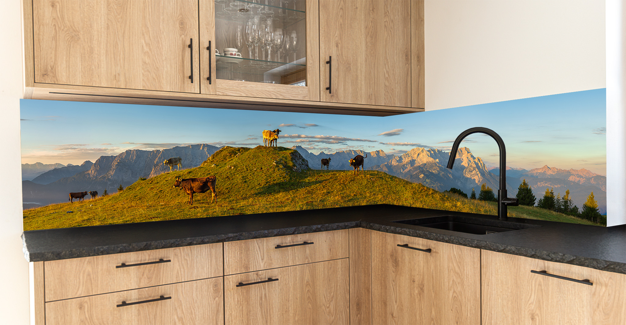 Motiv für eine Küchenrückwand - Panorama Wank-Wetterstein