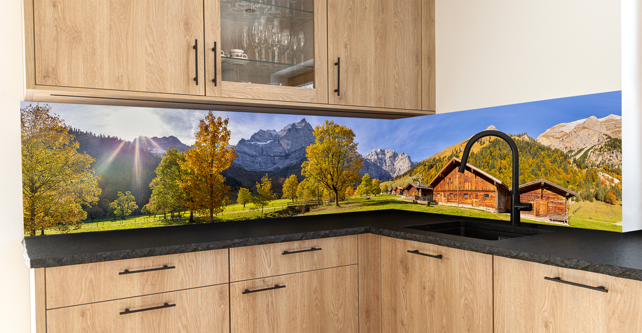 Motiv für eine Küchenrückwand - Engalm im Herbst