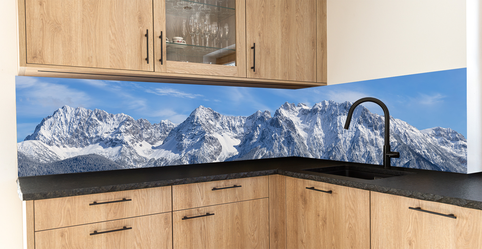 Motiv für eine Küchenrückwand - Karwendel im Winter