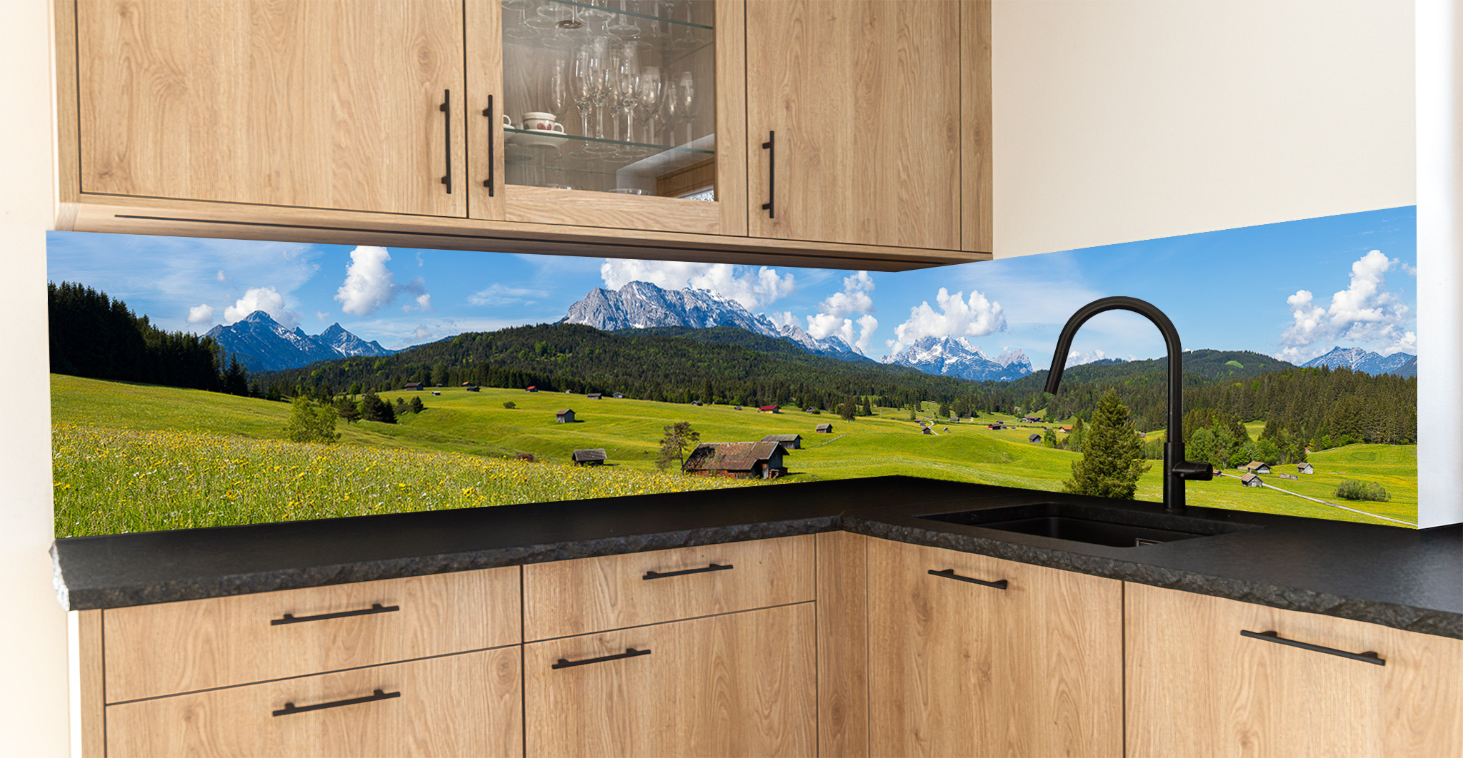 Motiv für eine Küchenrückwand - Buckelwiesen Landschaftspanorama