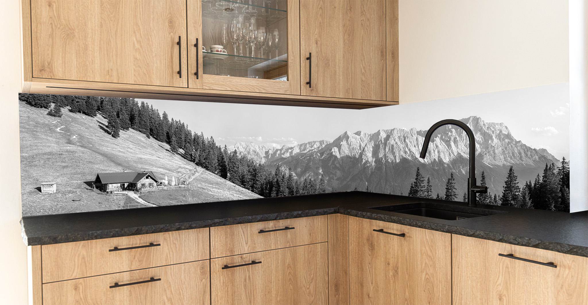 Motiv für eine Küchenrückwand - Stepbergalm sw